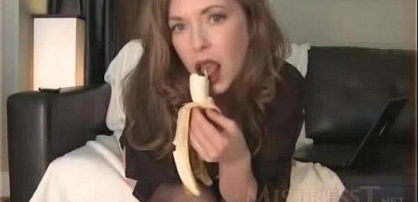  White woman eats banana and teases black men (1)